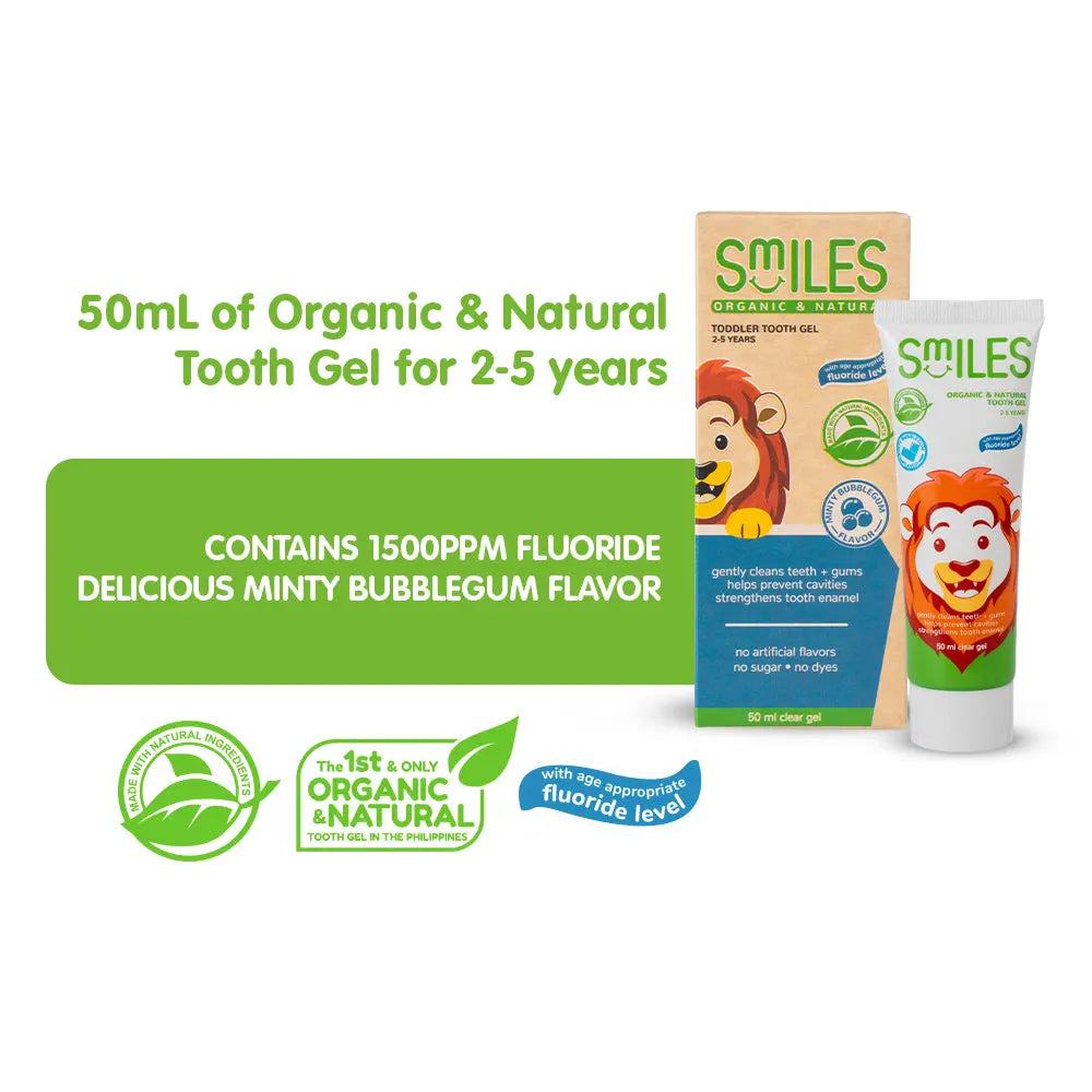 Smiles Organic & Natural Baby Tooth Gel (Minty Bubblegum Flavor) Smiles Organics