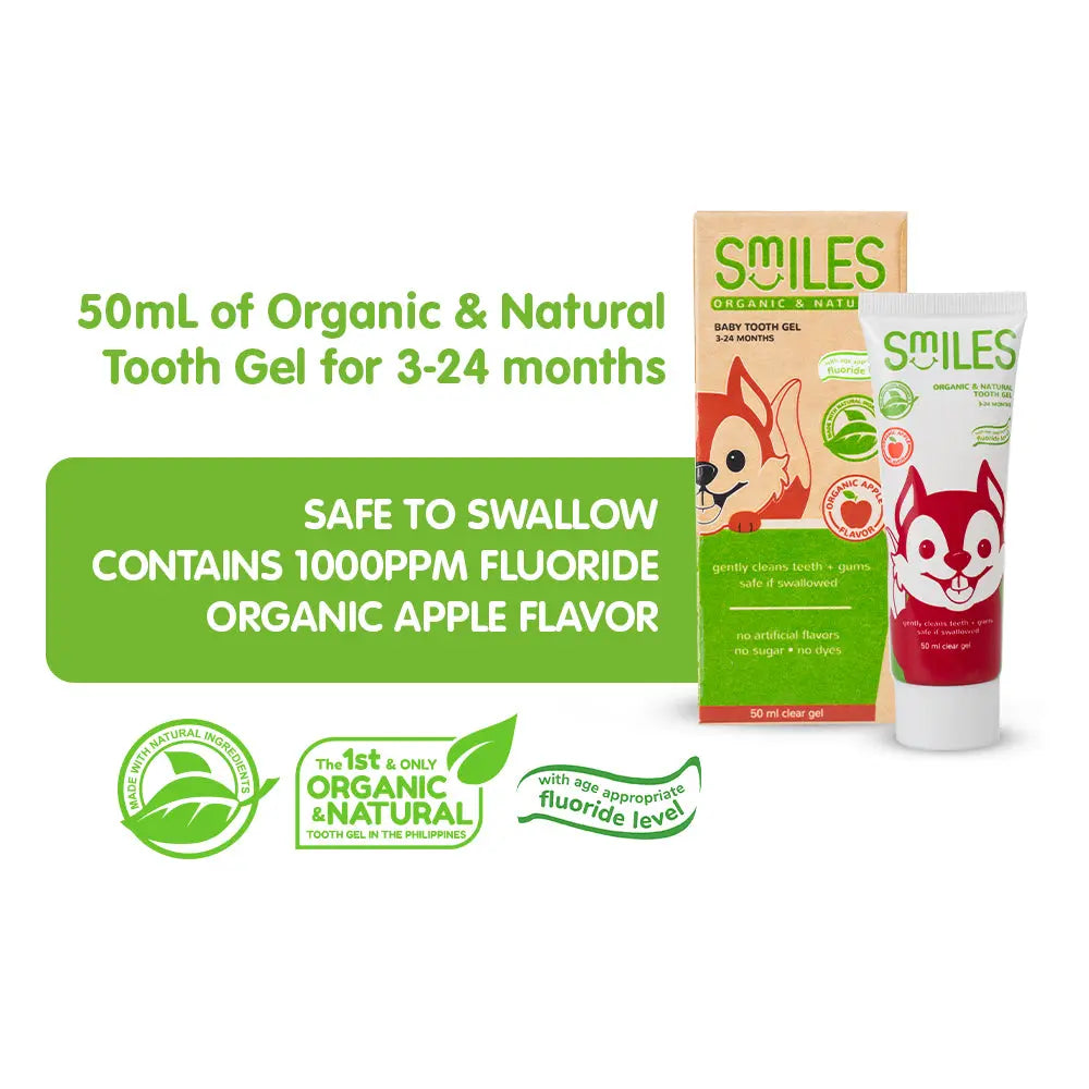 Smiles Organic & Natural Baby Tooth Gel (Organic Apple Flavor) Smiles Organics